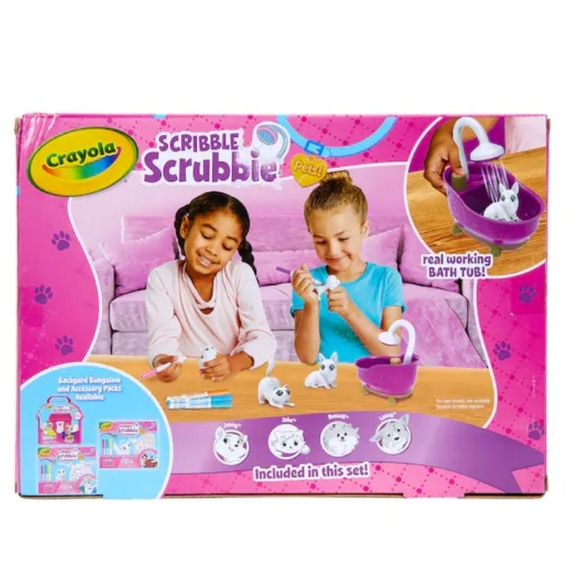 Crayola Scribble Scrubbie Pets Bath Tub Set New - Picture 4 of 11